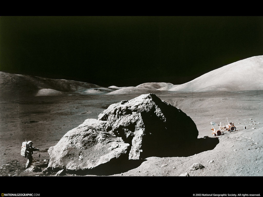 Lunar Boulders, Earth's Moon, 1972