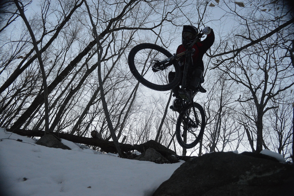 Photo taken by Justin Carpenter

Tabletop over Deception Drop in snow.