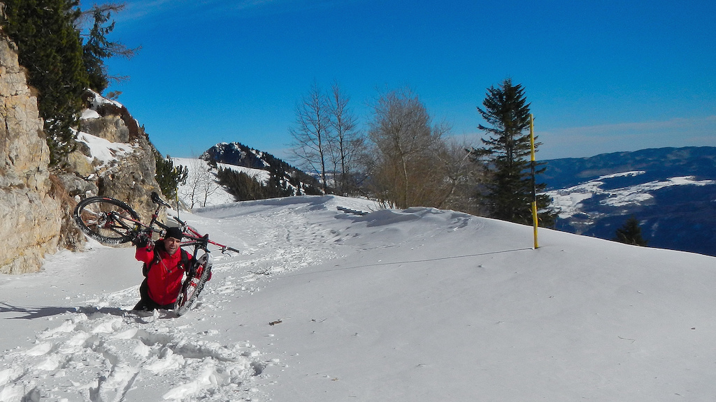 without snowshoes..