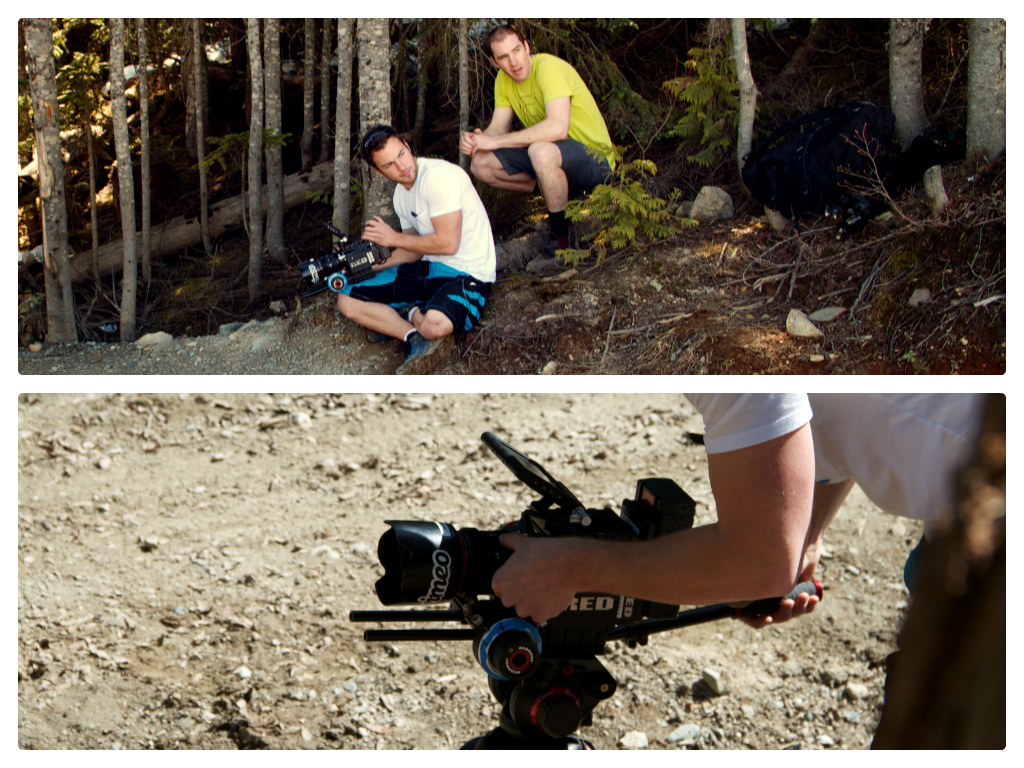 Shooting the 2012 opening weekend video for the Whistler Mountain Bike Park
