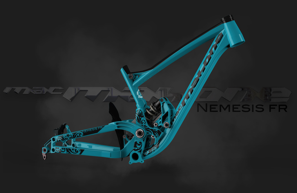 TO GIVE WHAT IS DUE!

The word Nemesis originally meant the distributor of fortune, neither good nor bad, simply in due proportion to each according to what was deserved; therefore Mac Mahone Mountain Bikes gives NEMESIS FR a new definition – TO GIVE WHAT IS DUE! which means anything that a Mountain biker can not conquer / achieve but with NEMESIS FR all is accomplished for good.

MATERIAL: ALLOY 7005-T6
WHEEL TRAVEL: 180mm
ALL PARTS: CNC MADE
THRU AXLE: 12 x 142 mm
BB SHELL: 73mm