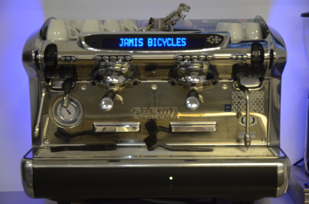 OUR JAMIS BICYCLES COFFEE MACHINE
