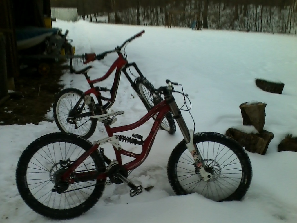 My bikes in the snow