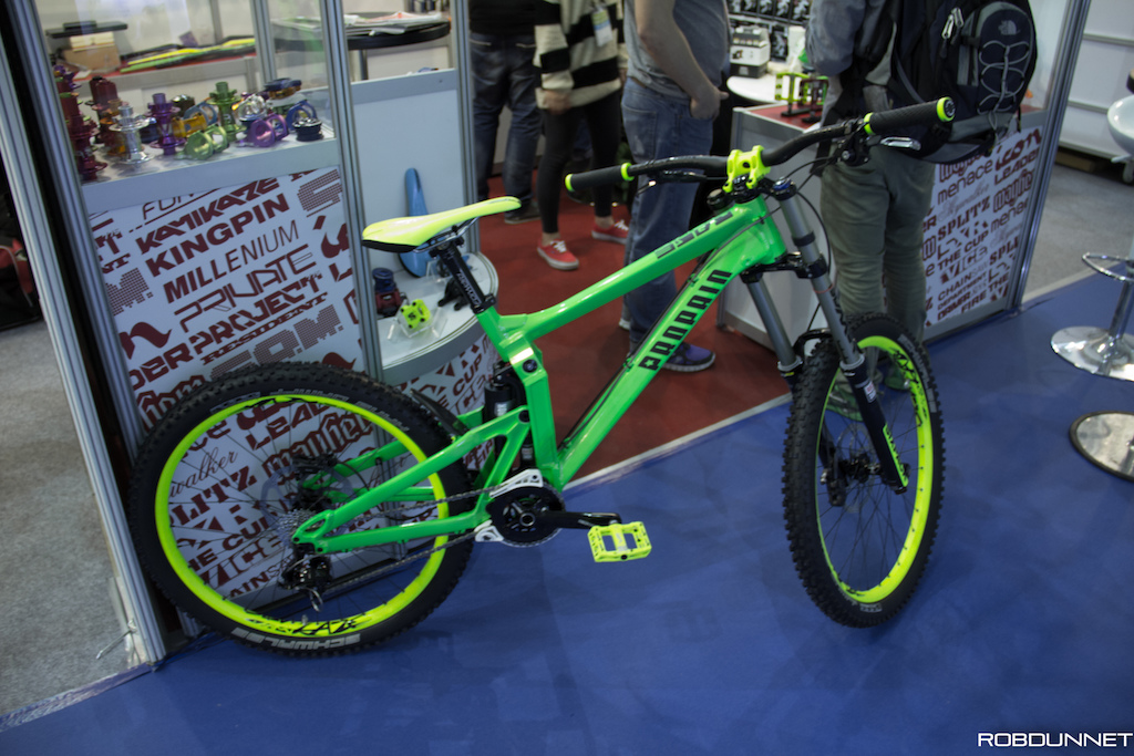 Propain with one of the brightest bikes a the show.