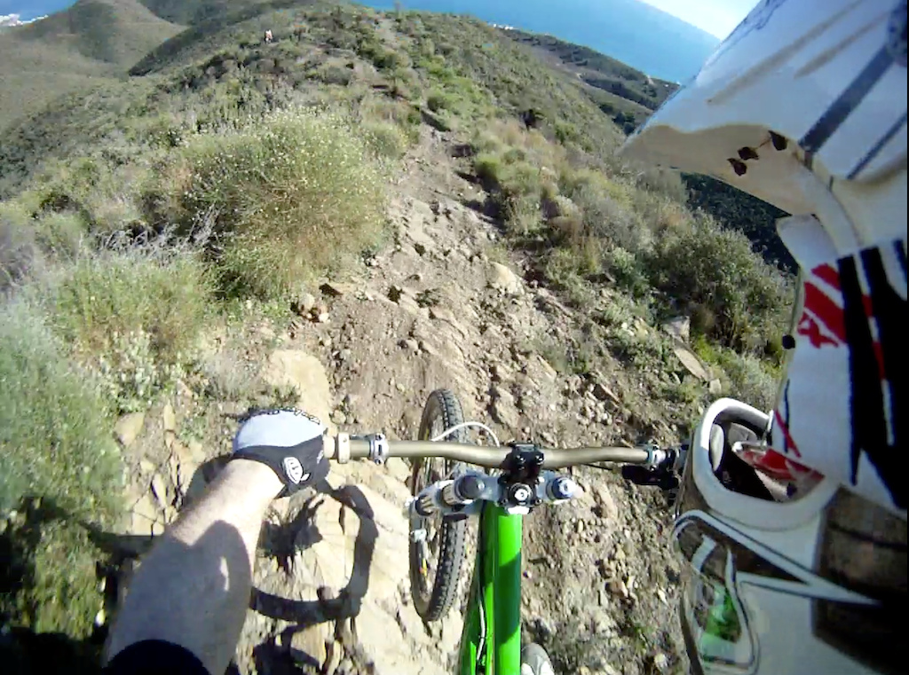 Malaga has more rock than Brighton Beach... a still from our first days riding... &amp; what an eye opener that was!...
