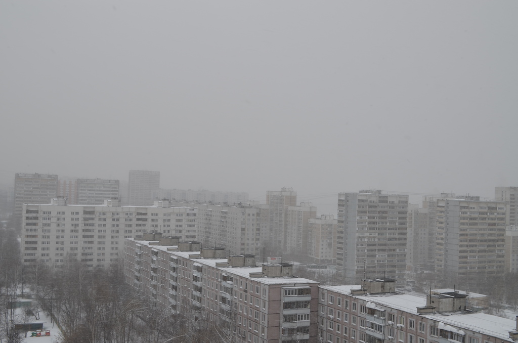 That's what we call "March" in Russia. It's snowing but no as much as usually.