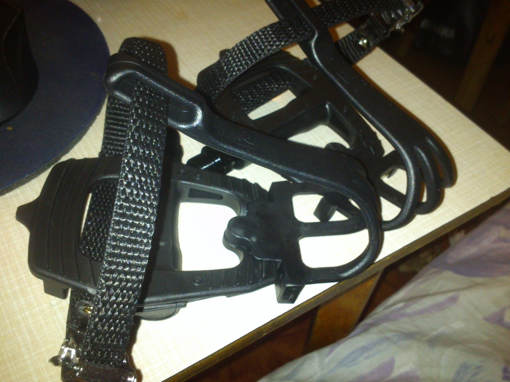 Got some new toe strap pedals.