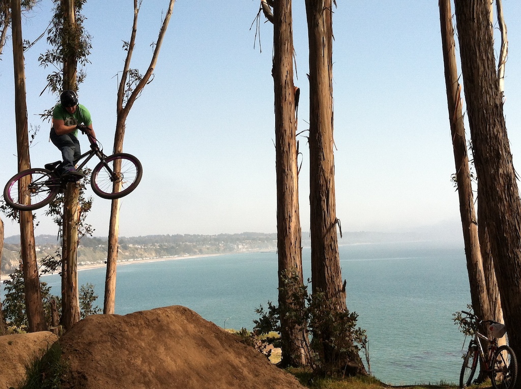 Whip on the last jump at the Capitola Cliff Jumps