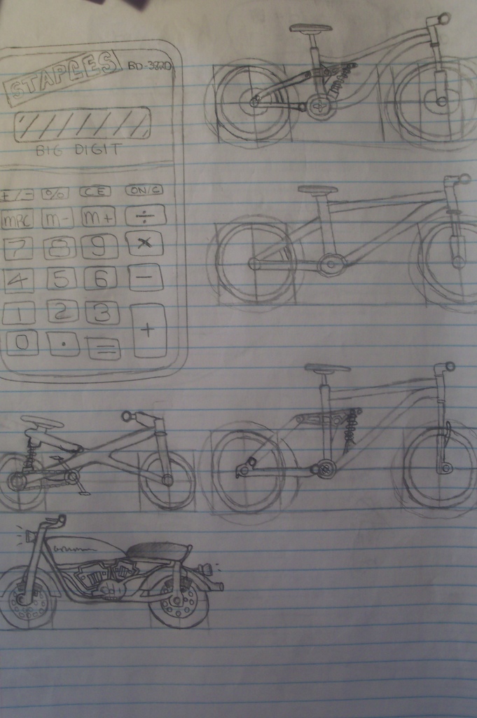 Random bike drawings done in math class