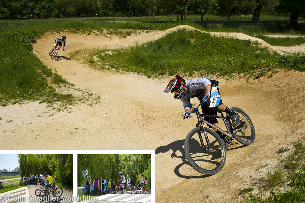 Besides the local trails that are used for testing, there's also a damn fine--and gruelingly long--BMX track located nearby. It's not uncommom for Lapierre employees to roll to the track for the leisurely 2 hour "French" lunch break to put in some time on the dirt.
