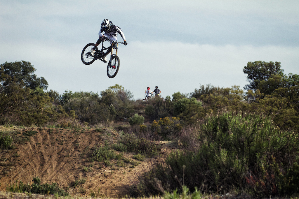 ODI / Specialized rider, Charlie Harrison, takes a break from the race season to boost a Pine Valley booter into orbit.