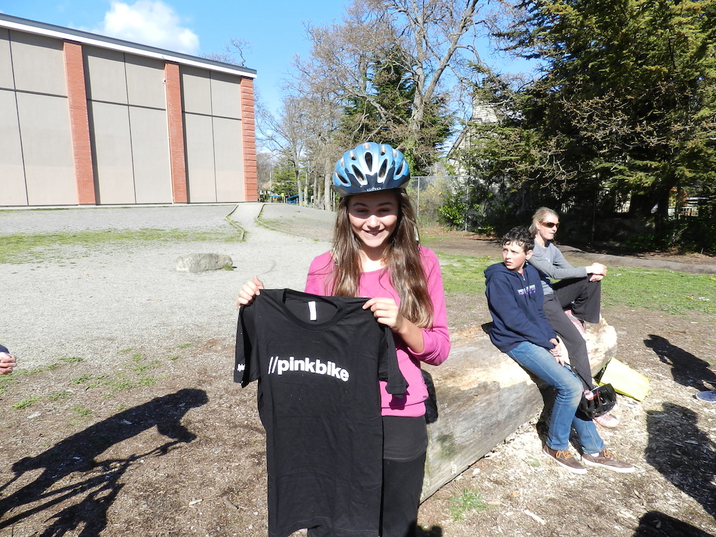 Julia wins the Pinkbike t-shirt. Thanks Pinkbike