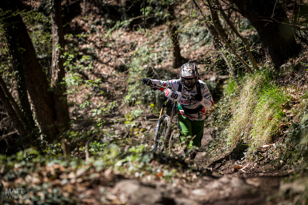 Enduro isn't downhill, so there are nearly always some short climbs in the stages. It's up to you whether you man-up and pedal at them, or take the easy way out and push...