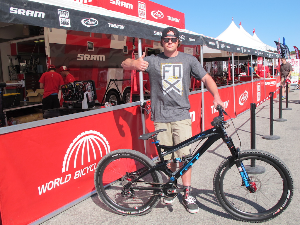 Kyle reporting for duty and eager to defend his Dual Slalom title - Sea Otter Classic Day 1