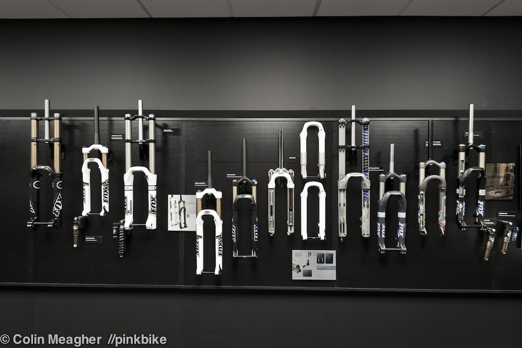 History in the making: a family tree of Fox Bike forks.