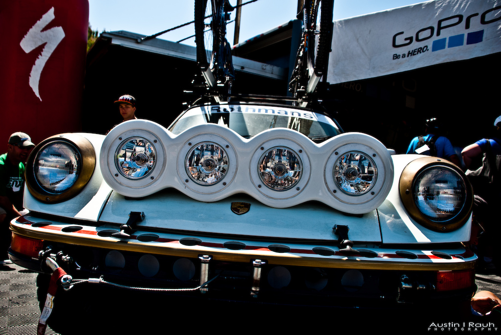 Gopro's booth at sea otter had a sweet rally Porsche