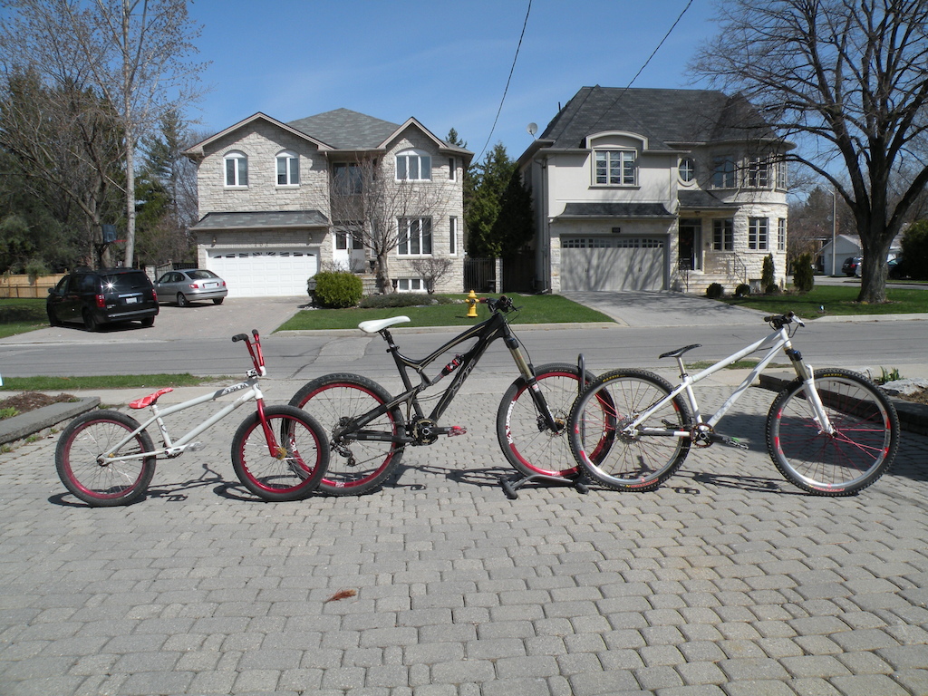 Family photo.  Red on all my bikes I noticed