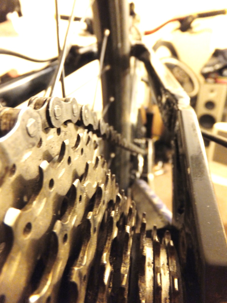 lovely and clean cassette and chain. but not for long :)