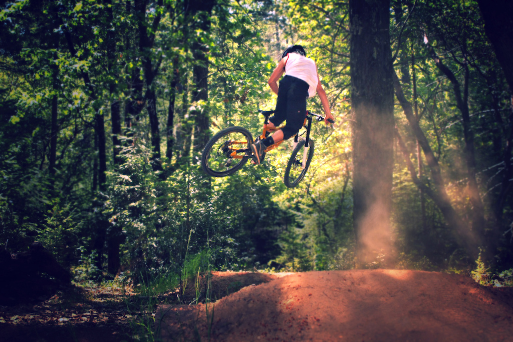 Just another straight-air off the trail gap.