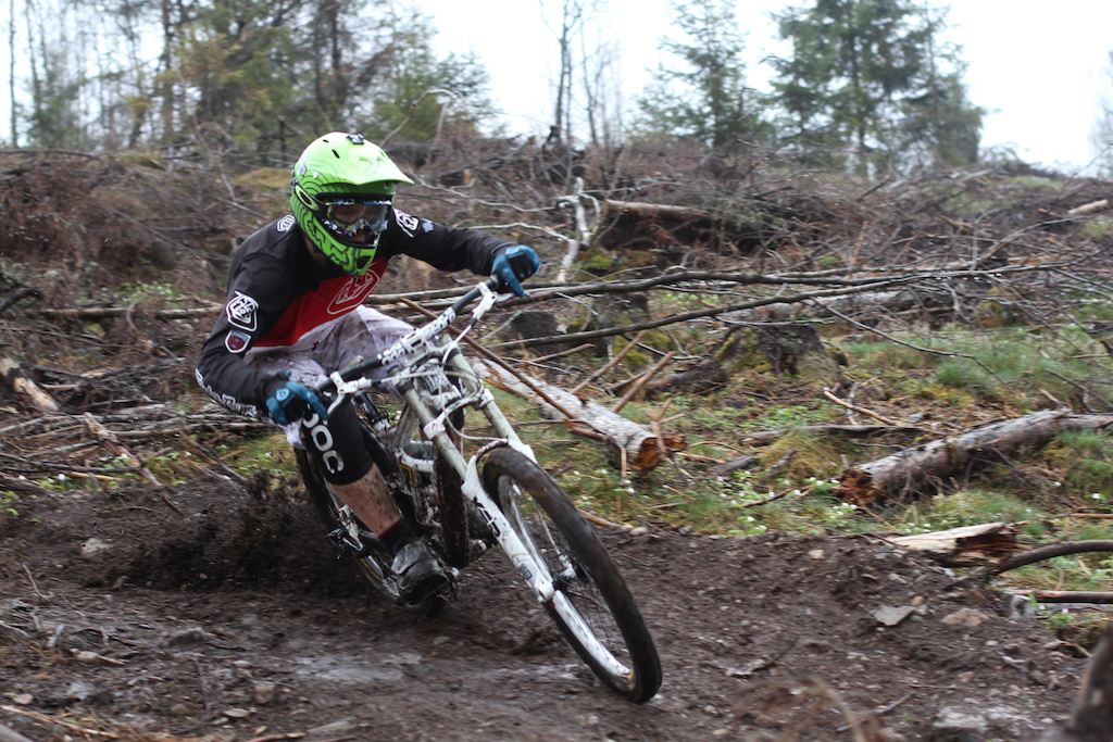 Rainy day in the homemade trail Broken Brakes Trail