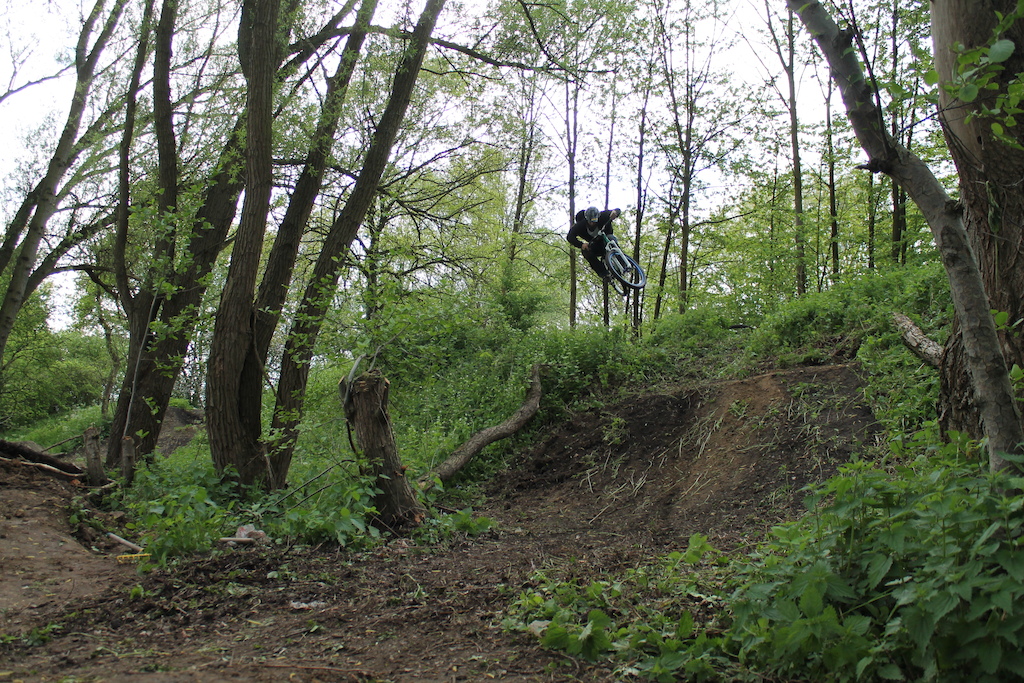 Testing the new line @ the local dirt jump spot