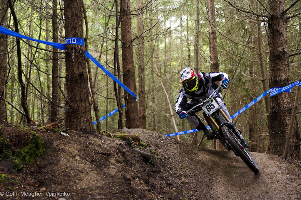 Full attack mode on the upper section of the track.