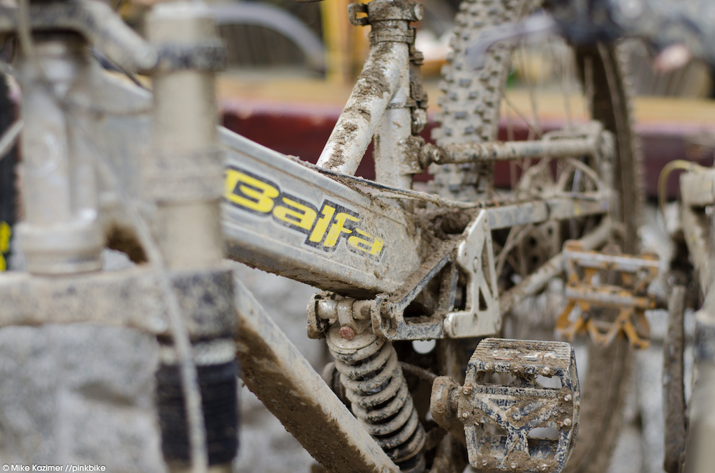 We already showed off some of the bikes people were riding at opening weekend, but this Balfa deserved mention as well. At 56 pounds with an Avalanche rear shock, a Monster T and Arrow tires, this thing is a rolling piece of DH history.