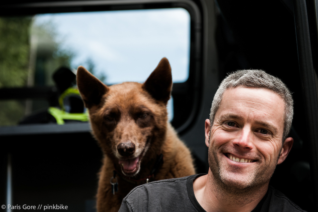 Tyler Earnheart and man's best friend.
