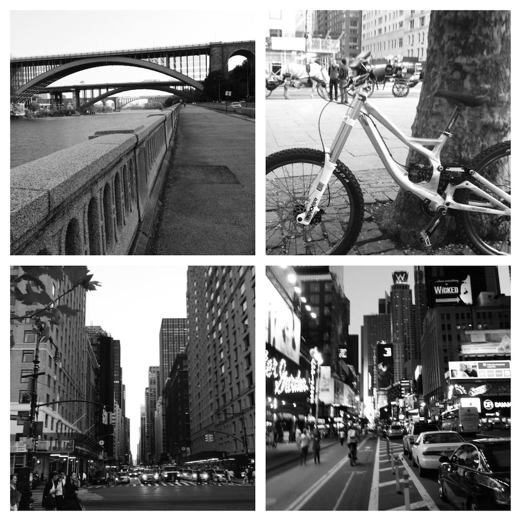 urban ride on a downhill bike.NYC