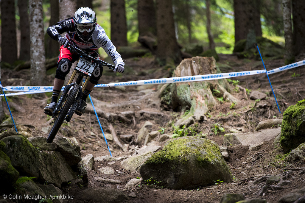 Pinned in practice pinned in qualie Phil Atwill dropping in.