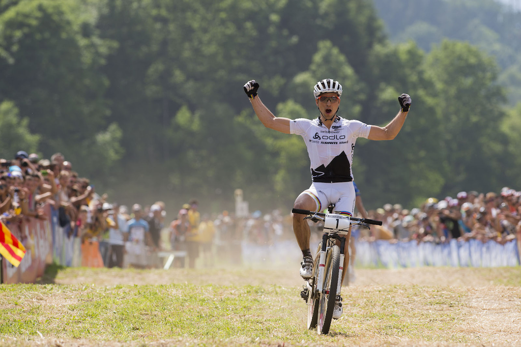 Schurter put just enough into the final sprint to be able to savor the win.
