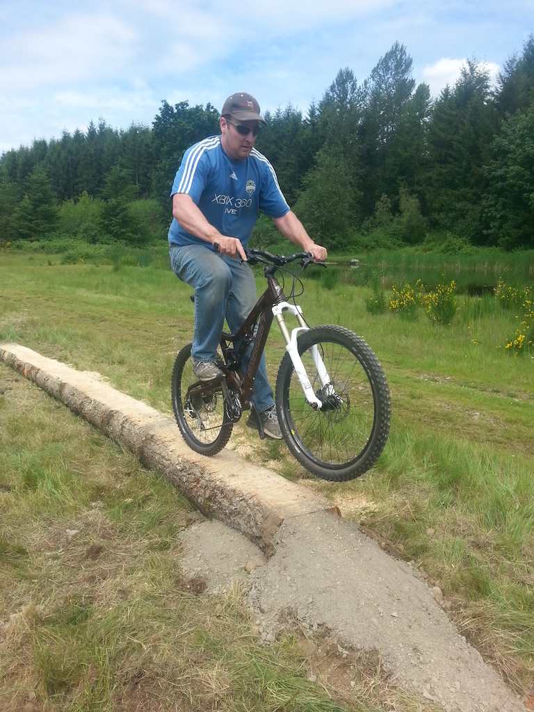 Trying to get off the log in style!
