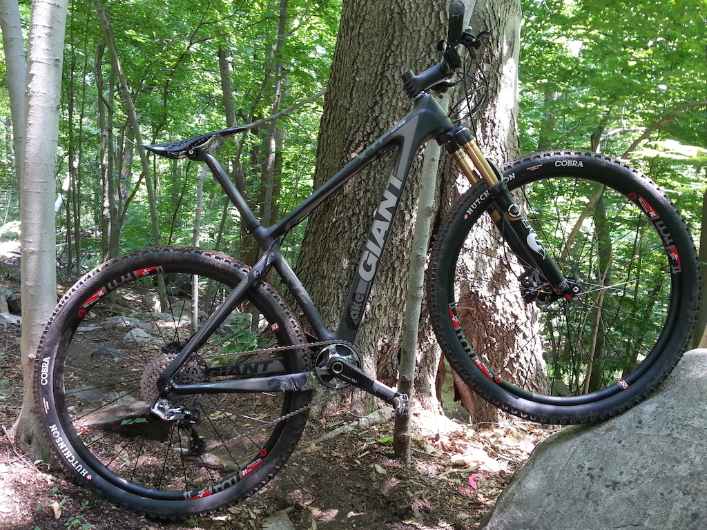 XTC Composite with SRAM XX1 group, 2014 Fox Talas FiT CTD, Industry Nine Torch wheels, XT breaks, Ritchey Superlogic bar stem and post, Tioga Spyder saddle