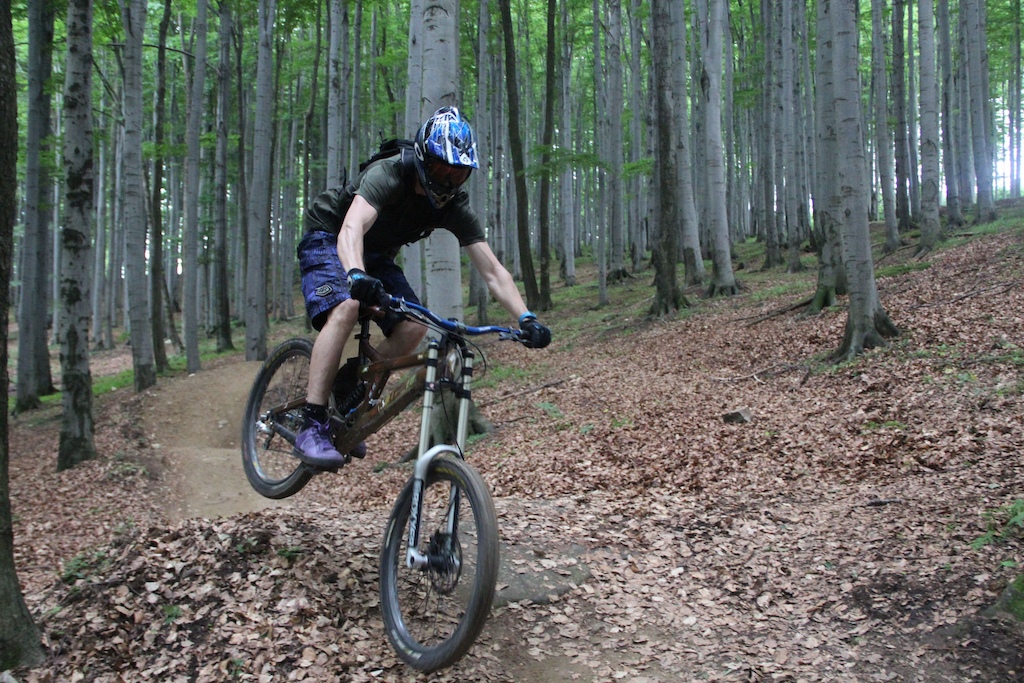 Going uphill on/with a downhill bike is a terrible drag... but then going down was more than rewarding!