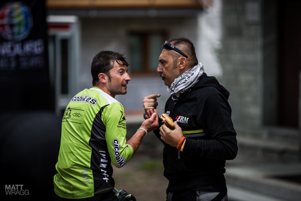 After such a close, hard-fought race tensions were clearly running high. We don't know what Davide was talking to Trippa about, but it seemed to be fairly heated.