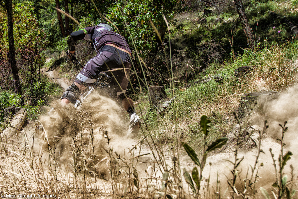 WTB s Marco Osborne blasting out of a corner on his way to an impressive 4th place.