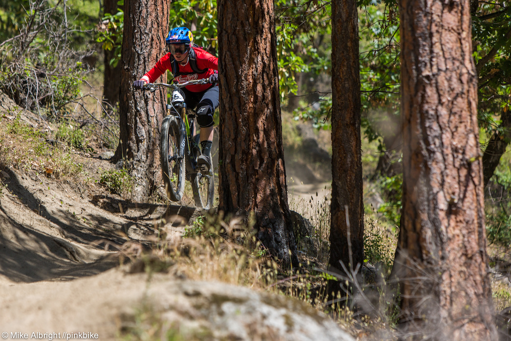 Jill Kintner going with the flow and enjoying the laid-back atmosphere of the Ashland Mountain Challenge.