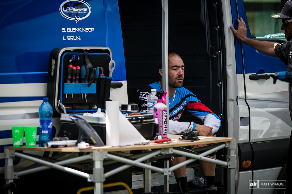 Nico was never an extravagant man during his downhill career and little has changed after finding out he d won he retired back to his van with his mechanic away from the crowds and the attention.