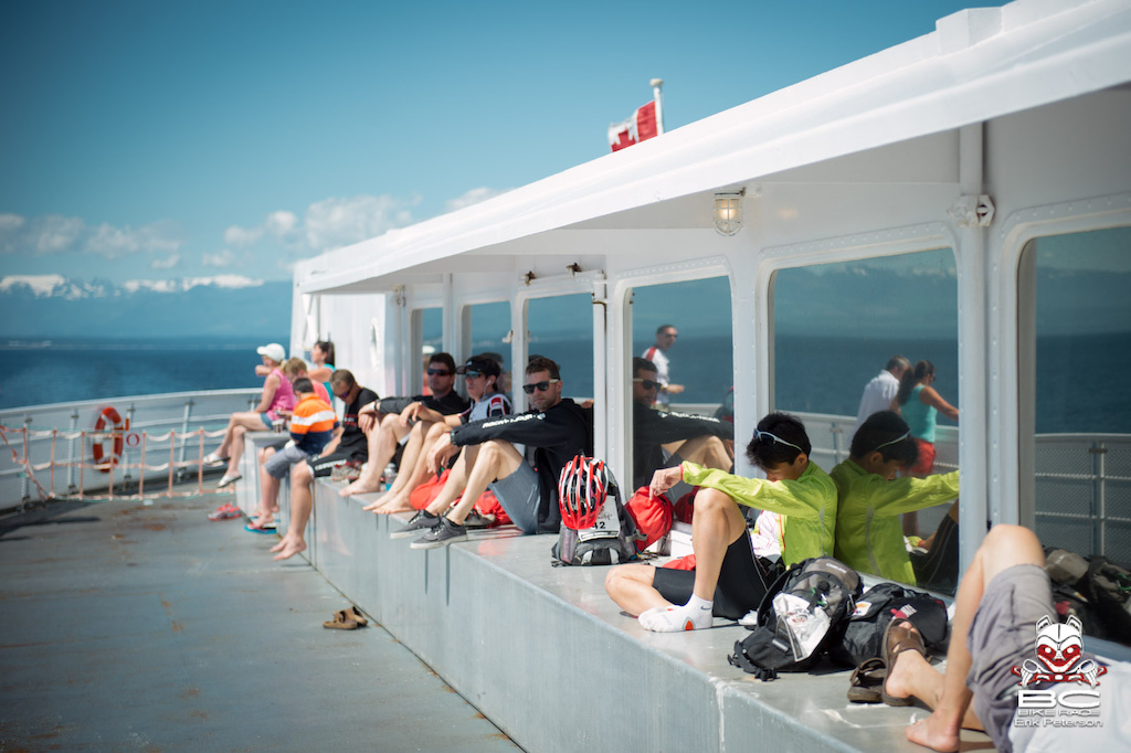 Find a moment to rest when you can. The ferry ride to Powell River.