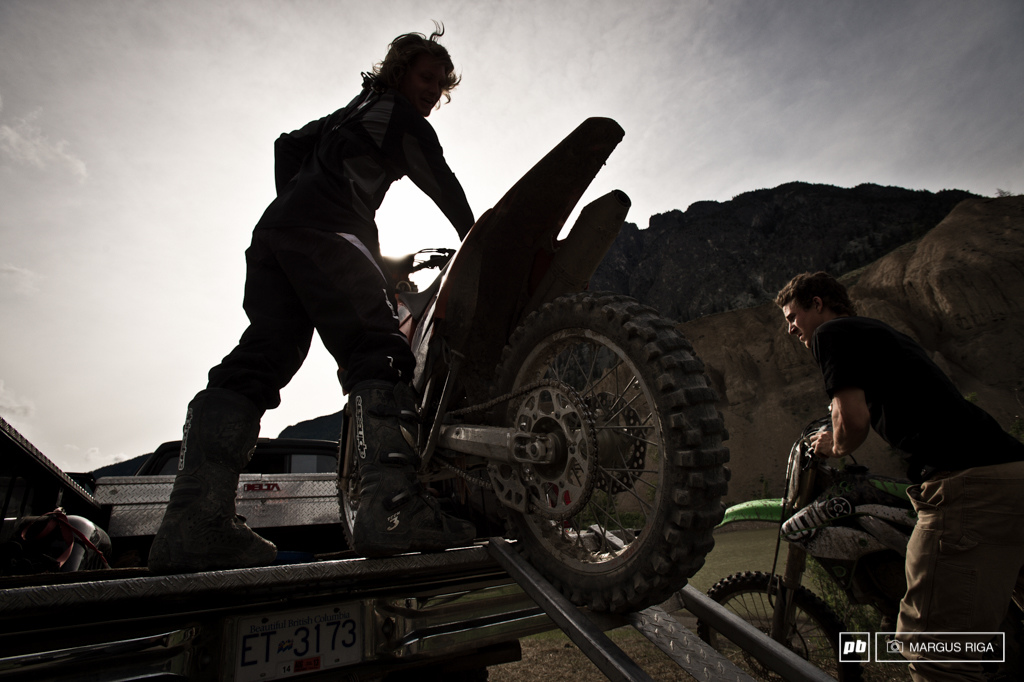 A good way to get good at mountain biking is to take up dirt biking.