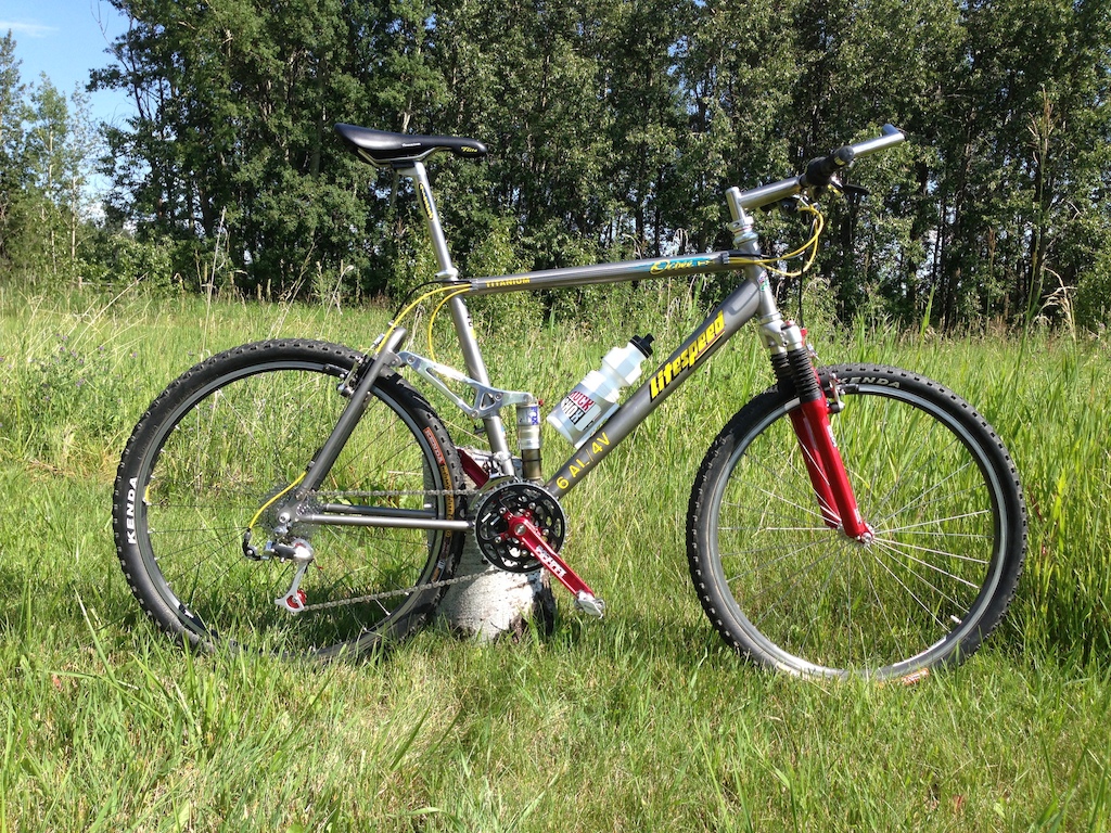 My 1995 Litespeed Ocoee FS build close to completion! Currently at 24.4 pounds, lots of Titanium :)