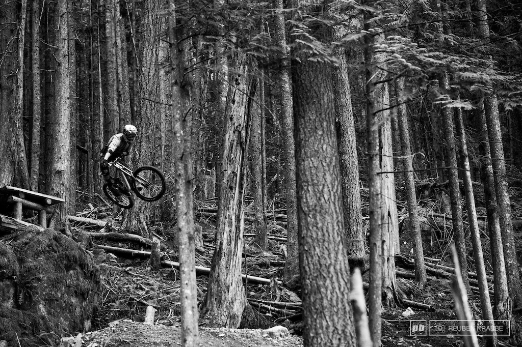 Arduum DH weaves through massive trees has massive airs and massive commitment.