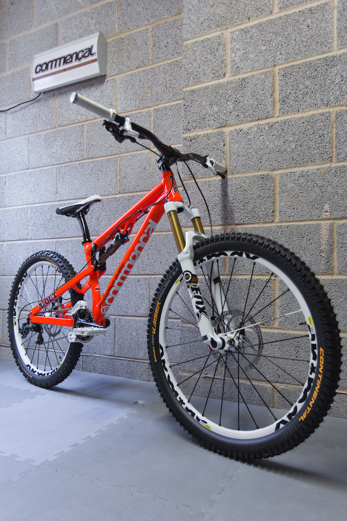 2012 Custom Build Commencal Absolut SX VIP frame 2010

This is my custom built Commencal Absolut SX, VIP frame, 2010, size Long, colour Orange. I bought this frame in 2011 from old stock and put it together last year. I upgraded the rear shock, ran it as a 10 speed and spent £3000 on parts. This bike is one of a kind! It's been well looked after, but enjoyed, it has the usual cable rub in places and a few chips in the paintwork but it's in excellent condition. You would be pushed to find a bike with this spec for the price.

See pictures: http://www.flickr.com/photos/iamsuperficial/sets/72157634789761099/with/9364979729/

It is a dream to ride, is perfect for the trails, bike park, slope style, 4X, dirt jumps, DH and generally thrashing around. It also has the added bonus of being able to climb.

Also included is Mavic's MP3 protection programme warranty for the wheel set (all documents provided). It has just under a year until it runs out. Also comes with single speed dropouts. 

Come and view it, take it for blast, see what you think, it's worth the drive.

The bike comes as complete, if you want the wheels there the same price as the bike. No swopsies, I don't need a Playstation, just money.


Spec:
Commencal Absolut SX VIP frame, 2010, Orange, frame size Long
Fox 2013 Float CTD ADJ Boost Valve 200X57
Fox 2013 32 Float 140 CTD ADJ FIT 15QR 1.5 tapered
Chris King bottom bracket 68/73
RaceFace Atlas FR crank arms 170mm 4-bolt 68/73
E-Thirteen LG1+ chain guide ISCG 05 32-36T taco
E-Thirteen G-ring 4-bolt 104mm 36t
Straitline SC platform pedals
Cane Creek 40 Series IS42 upper headset
Cane Creek 40 Series IS52 lower tapered headset
Straitline headset spacers
Thomson Elite X4 stem 50mm 0 degrees 318mm clamp
Crank Brothers Sage Freeride riser handlebar 31.8 780mm 30mm rise
Formula The Mega breakset
Sram X0 trigger shifter 10 speed
Sunline grips
Sram X0 rear mech 10 speed short cage
12mm axle left rear hanger
12mm axle right rear hanger
135mm rear wheel axle kit
Mavic Crossmax SX 2012 wheel-set (with MP3 warranty)
Continental Baron rear, Continental Der Kaiser Projekt
Sram PG1050 10 speed cassette 11-26
Sram PC1051 10 speed chain
Thomson seat collar 34.9mm
Thomson Elite layback seatpost 31.6mm 287mm 16mm layback
Fizik Gobi saddle