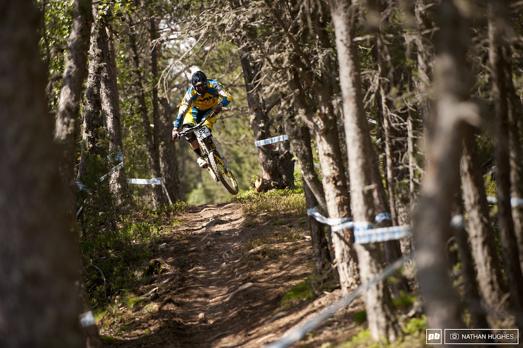Tweaker on the brow... 11th at Val Di Sole Antonio Ferreiro Pajuelo was having a great time sessioning the track with the Evil Vengeance Tour crew rolling in 24th for qualification.