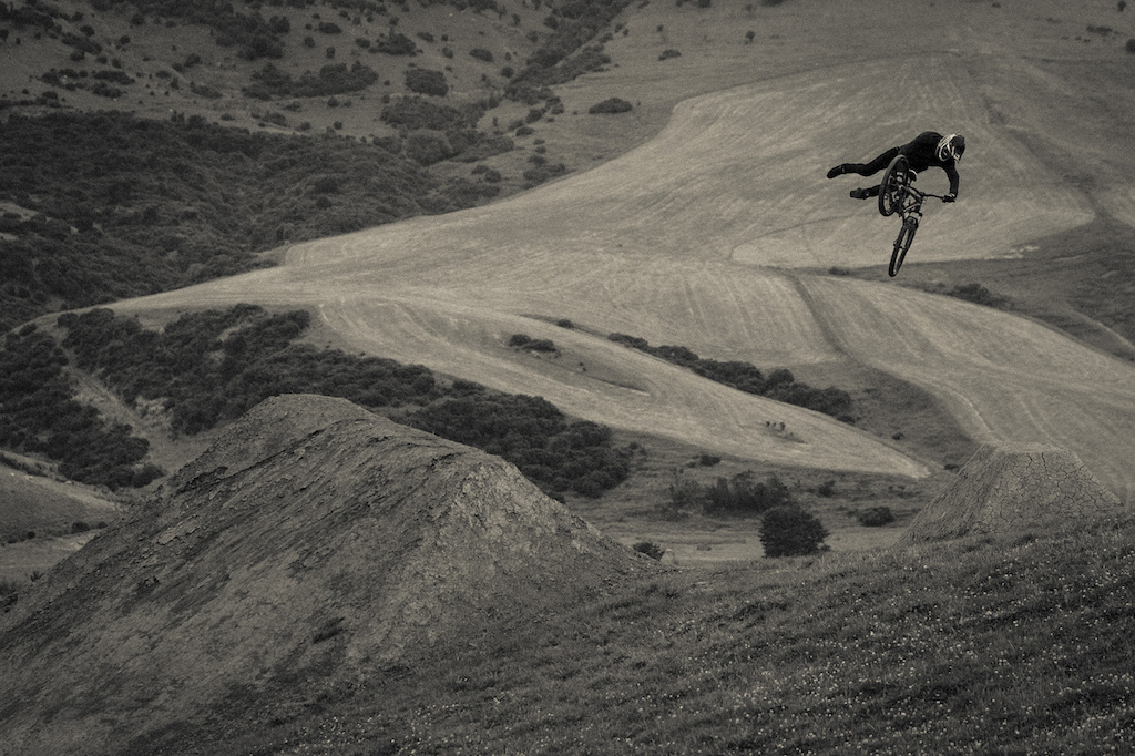 Brandon Semenuk on the Frew Farm in Winton, New Zealand