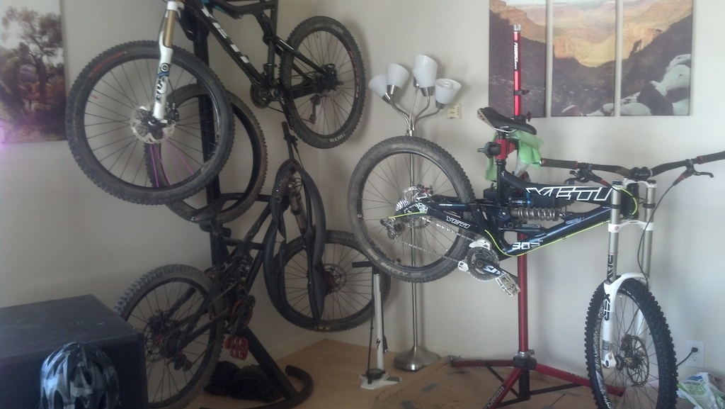The Bike Shoppe aka my living room. We can do most bike repairs and specialize in custom work.
$30 labor per hour - minimum $40