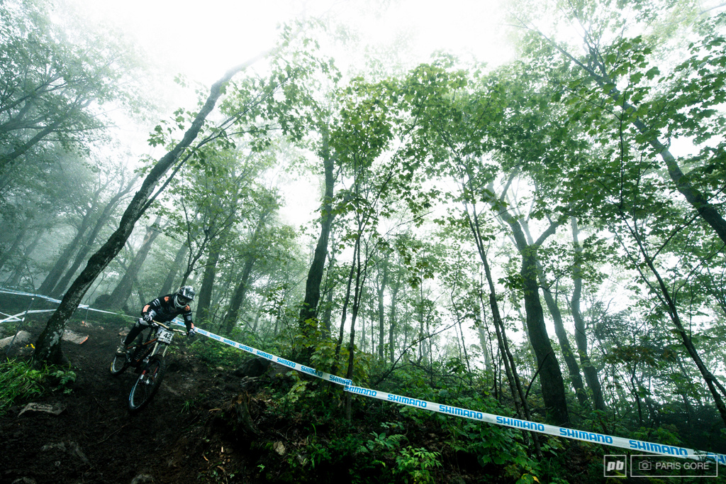 Connor Fearon through the mist.