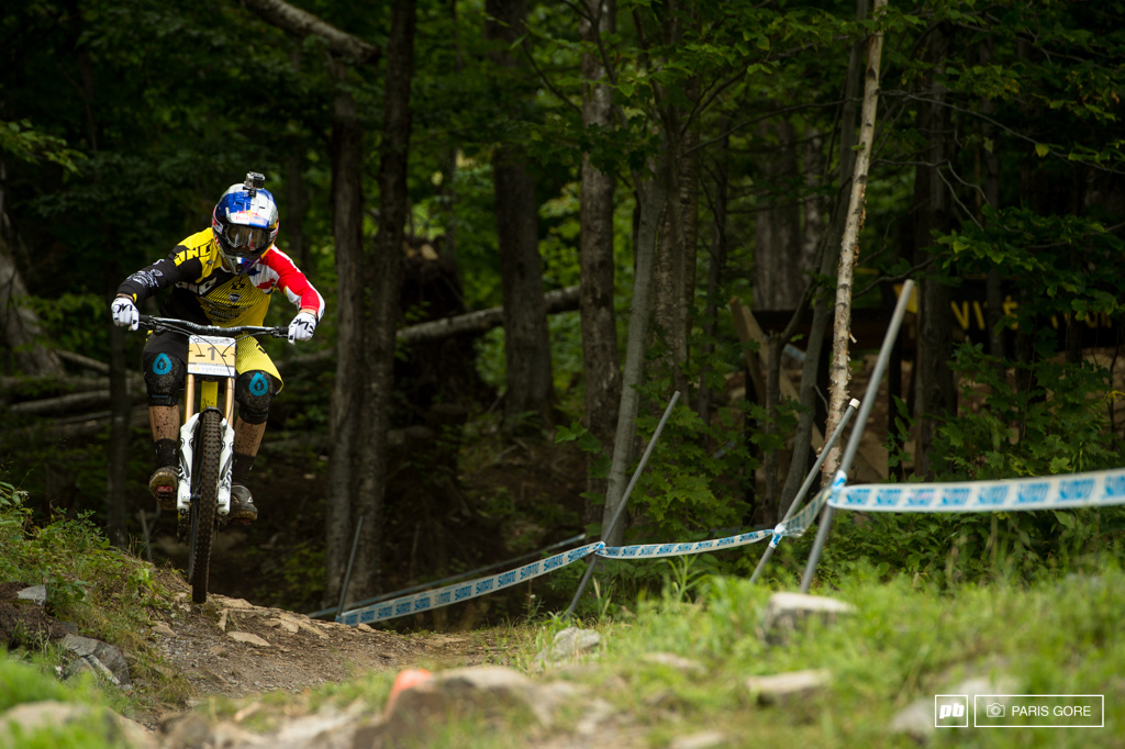 Gee Atherton gaining back some momentum after yesterdays crash in qualys.