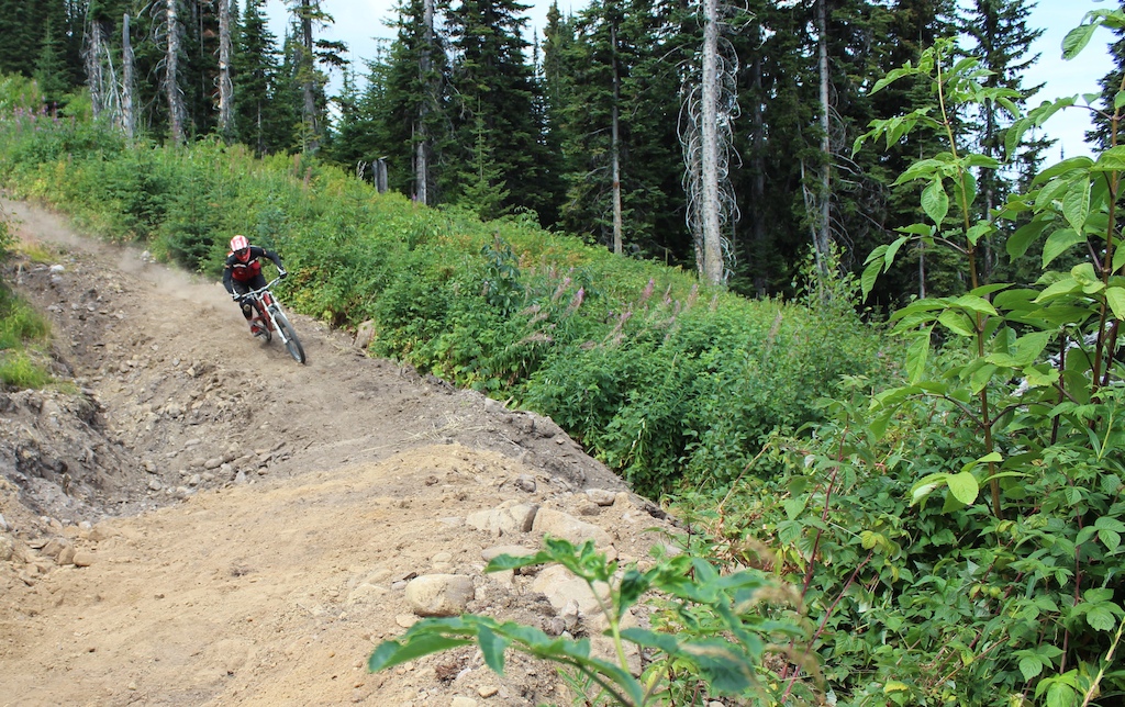 Testing one of the berms.