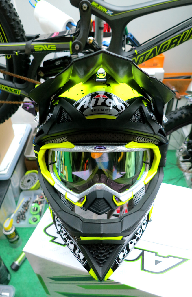 Airoh Helmet. The "Fighters Danger" with Oakley TLD Mayhem goggles